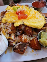 Mexican Potatoes with Eggs and Toast